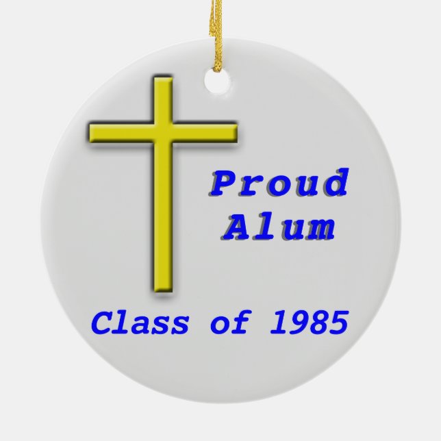 2 sided Saint Alice School Colour Patch Ceramic Tree Decoration (Back)