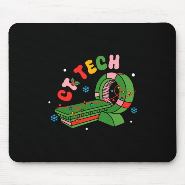 (2 Sided) Santa's Favorite Ct Tech Christmas Techn Mouse Mat (Front)