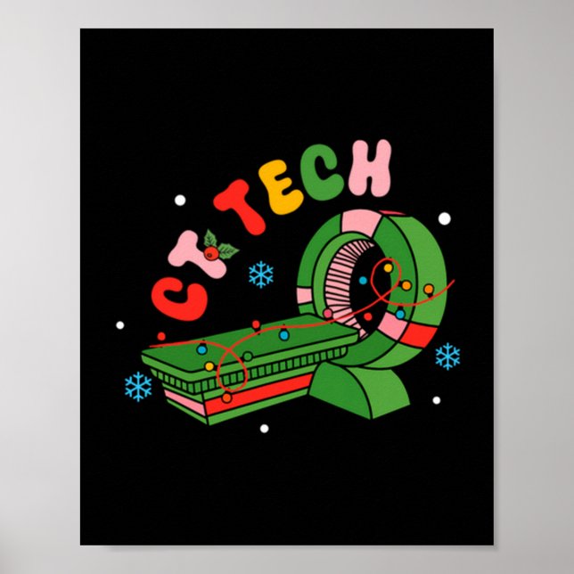 (2 Sided) Santa's Favorite Ct Tech Christmas Techn Poster (Front)
