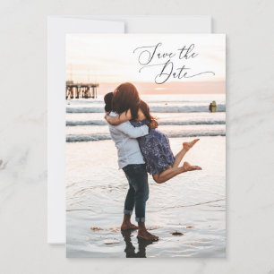 2 Sided Save the Date Photo Card - minimal