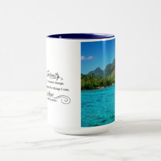 2-Sided Serenity Prayer & Bora Bora Island Mug