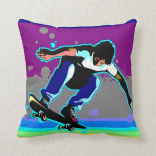 2 Sided Skateboarding Pillow