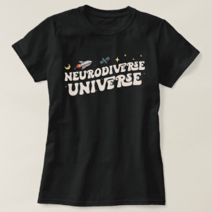 2 Sided Solar System Autism Neurodiverse Universe T-Shirt