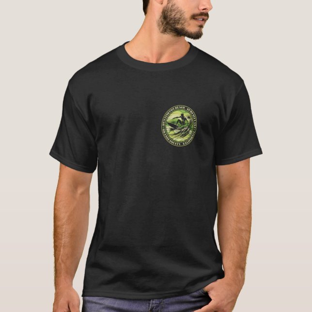 2 Sided Surf City USA, Huntington Beach, Californi T-Shirt (Front)