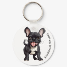 2 sided With custom text, Frenchie puppy