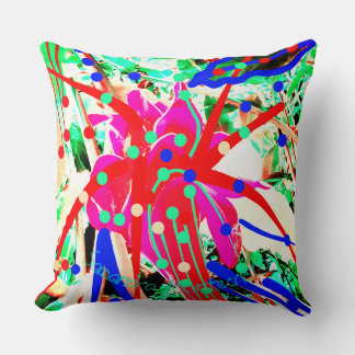2 SIDES FESTIVE FLOWER Throw Pillow #2