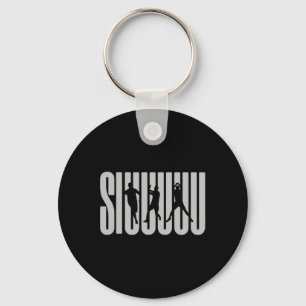 (2 Sides) Siuuu Soccer Football Present Boys Men W Key Ring