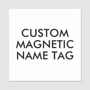 2" SQUARE Custom Magnetic Name Tag Blank Template