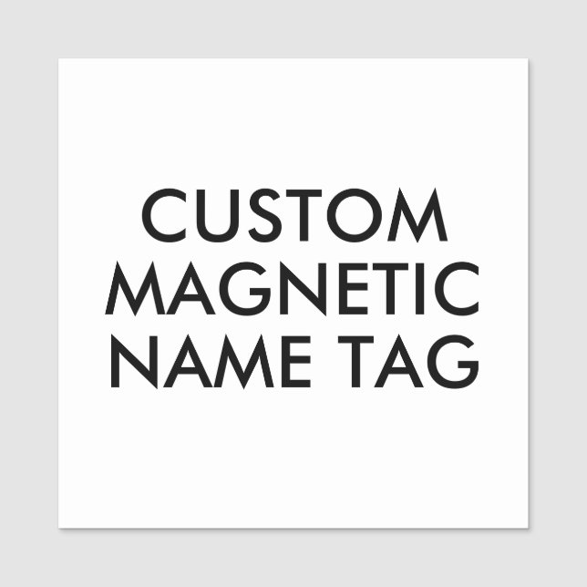 2" SQUARE Custom Magnetic Name Tag Blank Template (Front)