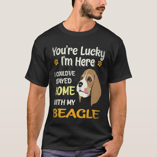 2 Stayed Home With My Beagle T-Shirt (Front)
