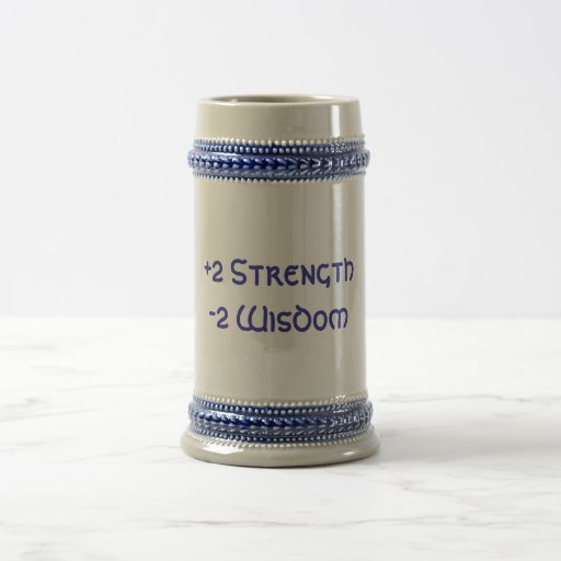 Image of +2 Strength, -2 Wisdom Beer Stein