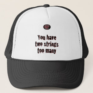 2 Strings on White Trucker Hat