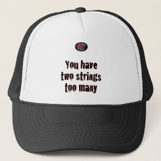 2 Strings on White Trucker Hat