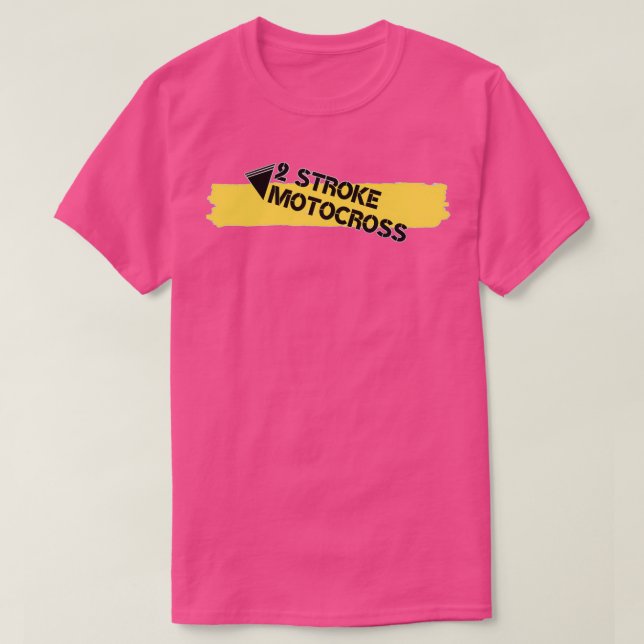 2 Stroke Motocross White  T-Shirt (Design Front)