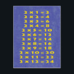 #2 Times Table Collectable Postcard<br><div class="desc">Learning can be fun with these Collectable Cards. Times Tables from 1 to 12 More products availabe and as rectangular invitation size</div>