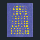 #2 Times Table Collectable Postcard<br><div class="desc">Learning can be fun with these Collectable Cards. Times Tables from 1 to 12 More products availabe and as rectangular invitation size</div>