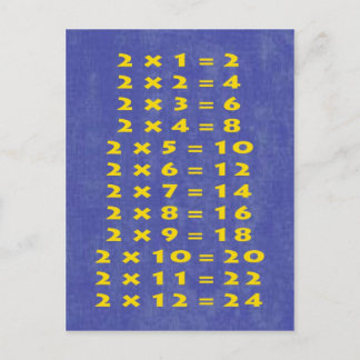 #2 Times Table Postcard Fun Kids & Teacher