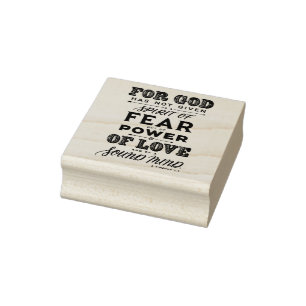 2 Timothy 1:7 Fear Not Christian Bible Verse Rubber Stamp