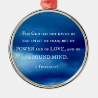 2 Timothy 1:7 For God has not given us the...