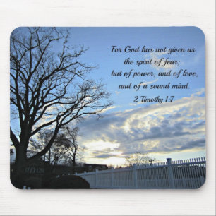 2 Timothy 1:7 For God has not given us the spirit Mouse Mat