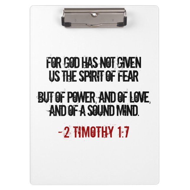 2 Timothy 1:7 gifts Clipboard (Front)