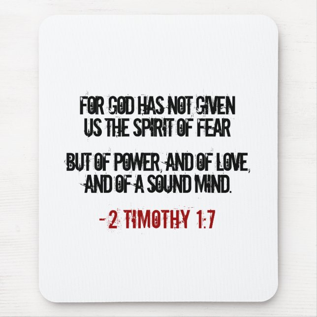 2 Timothy 1:7 gifts Mouse Mat (Front)