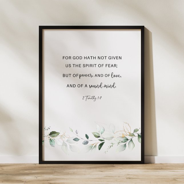 2 Timothy 1:7 KJV Bible Verse Poster (Creator Uploaded)
