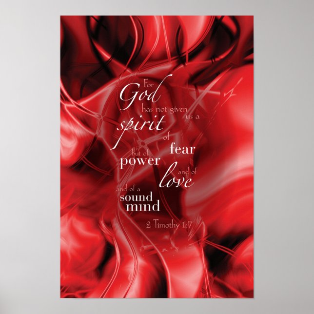 2 Timothy 1:7 Poster (Front)