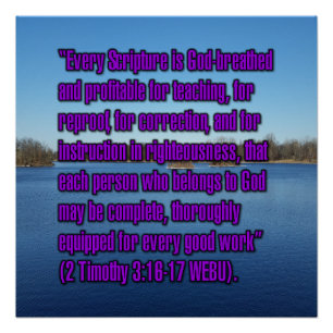 2 Timothy 3:16-17 WEBU Poster