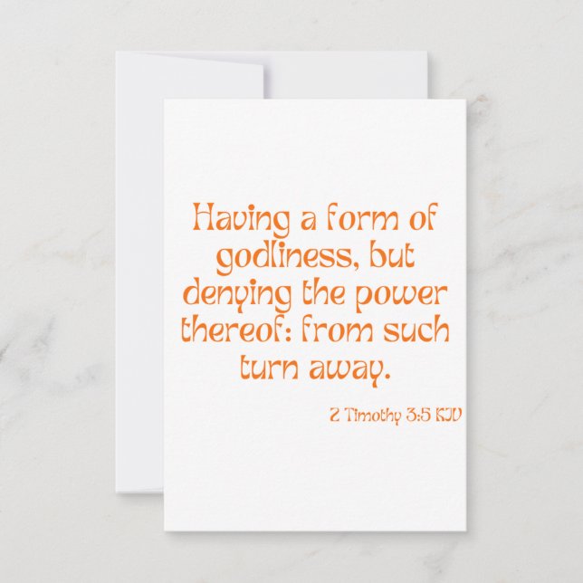 2 Timothy 3:5 KJV Bible Scripture Greeting Card (Front)