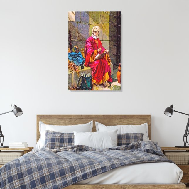2 Timothy 4:6-8 I Have Finished the Course Canvas Print (Insitu(Bedroom))