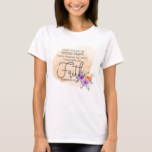 2 Timothy 4:7 - I have kept the faith Peach T-Shirt