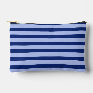 2 Tone Blue Stripes Accessory Pouch