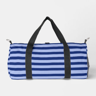 2 Tone Blue Stripes Duffle Bag