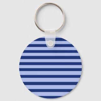 2 Tone Blue Stripes Key Ring