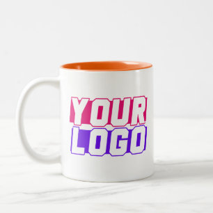 2 Tone Custom Logo Mug Personalised Company Logo