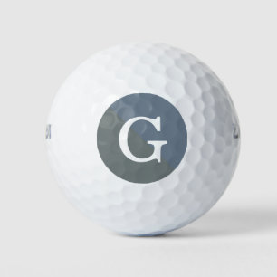 2 Tone Diagonal Initial Monogram Golf Balls