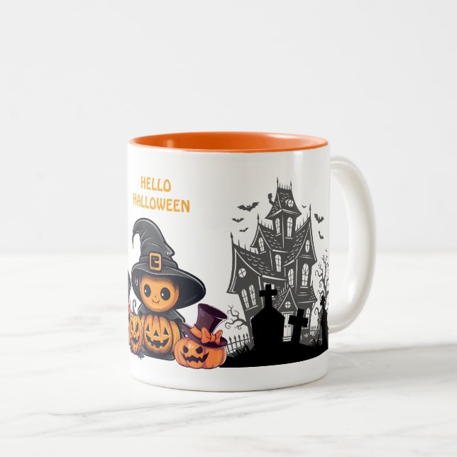 2-Tone Mug 11oz : HALLOWEEN #1 (Front Right)