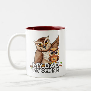 2-Tone Mug 11oz : My Dad My Old Me (brown)