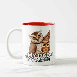 2-Tone Mug 11oz : My Dad My Old Me (red)