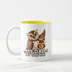 2-Tone Mug 11oz : My Dad My Old Me (yellow)