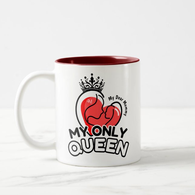 2-Tone Mug 11oz : My Only Queen (brown) (Left)