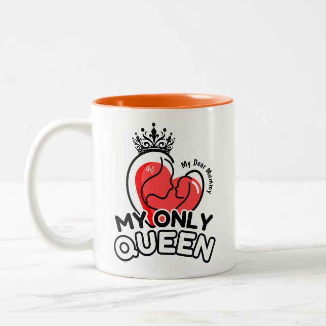 2-Tone Mug 11oz : My Only Queen (orange) (Left)