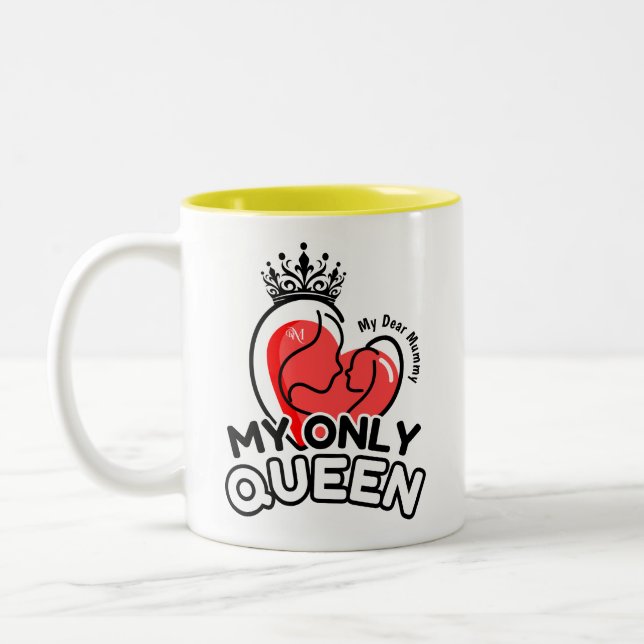 2-Tone Mug 11oz : My Only Queen (yellow) (Left)
