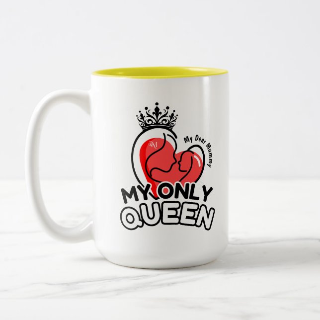 2-Tone Mug 15oz : My Only Queen (yellow) (Left)