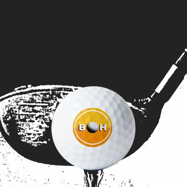 2-Tone Orange Monogram to Identify Golfer  Golf Balls (Creator Uploaded)