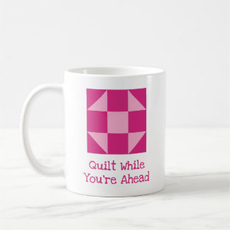 2-Tone Quilting Pun Shoo Fly Quilt Block Coffee Mug