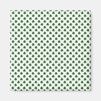 2-Tone Shamrock Green on White St.Patrick’s Clover Magnet