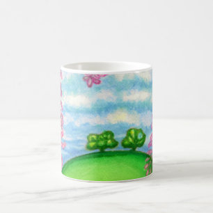 2 Trees & the Macadamia Flowers Painting Coffee Mug