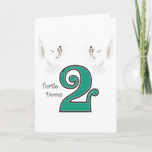 2 Turtle Doves Holiday Card